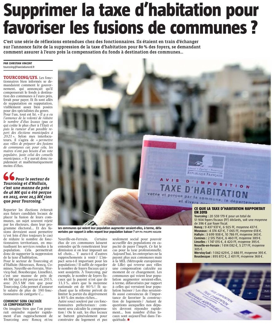 20170801Taxe habitation VdN revue de presse