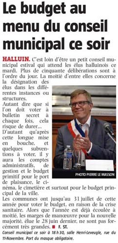 20200721Conseil municipal 1er destailleur VdN revue de presse