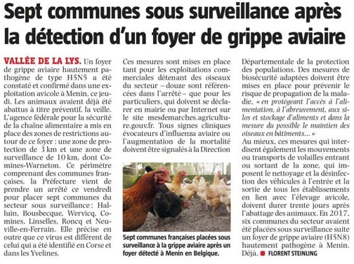 20201128 Grippe aviaire V Lys VdN revue e presse