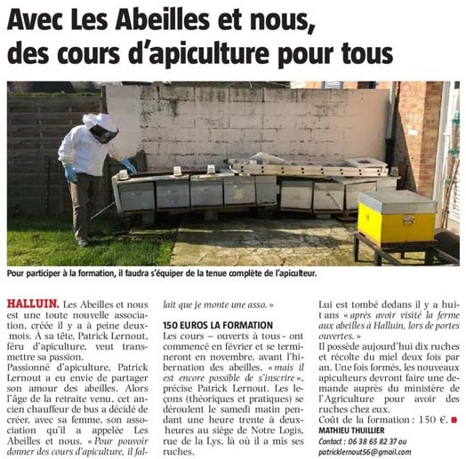 20180315 Lernout abeilles VdN revue de presse