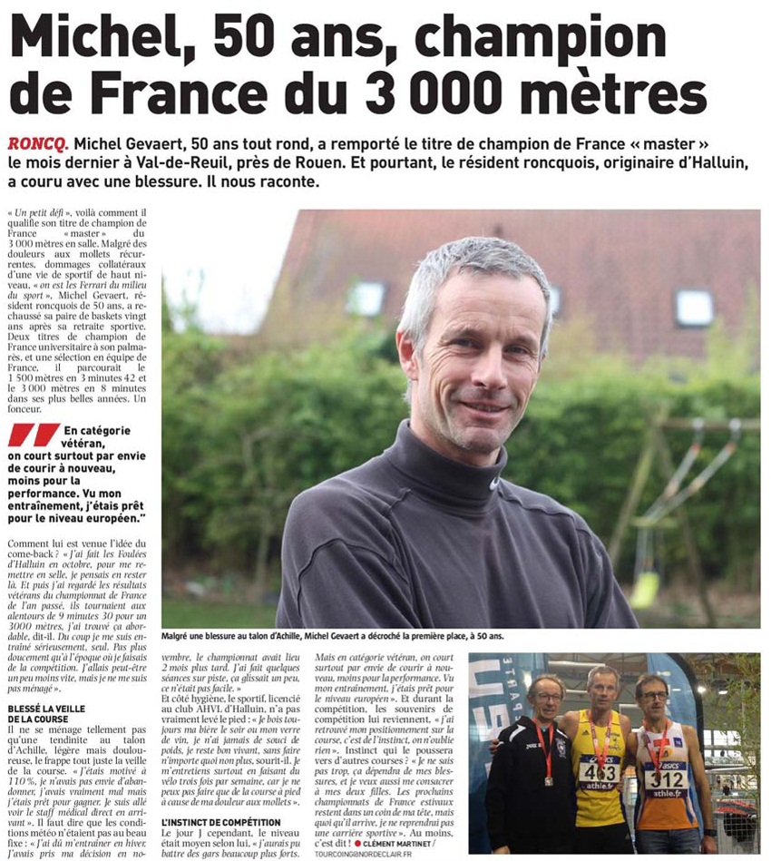 170313 Michel Gevaert champion 50 ans revue de presse