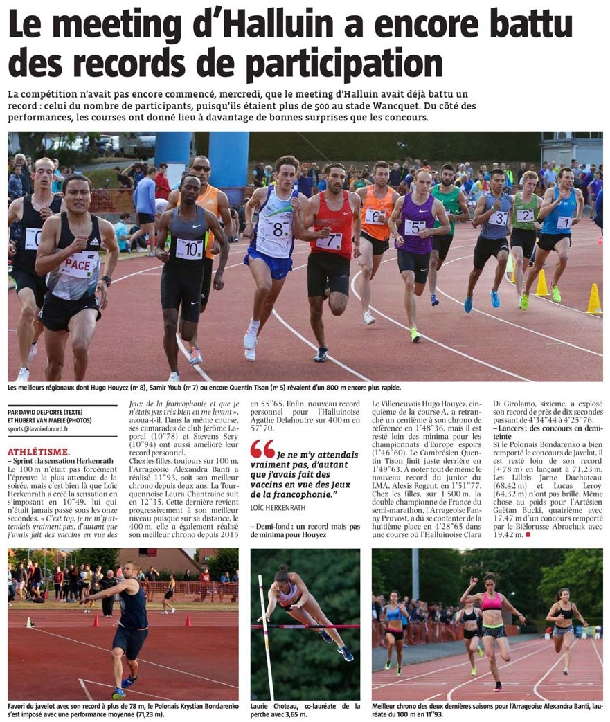 20170630 Meeting Halluin Rsultats VdN revue de presse