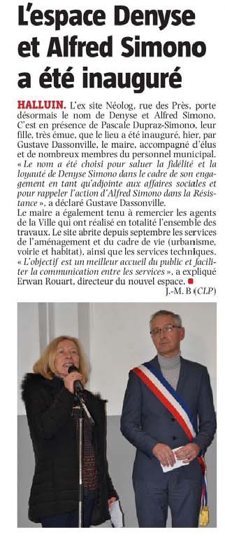 20181214 Inauguration espace Simono VdN revue de presse