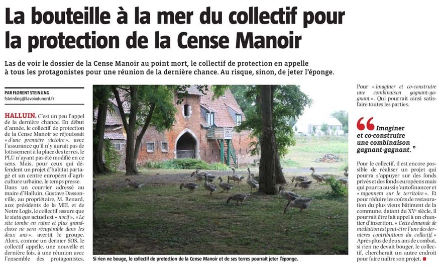 20180626 Collectif Cense Manoir VdN revue de presse