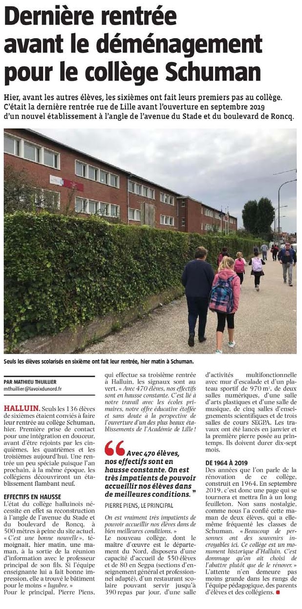 20180904 CES dernire rentre scolaire VdN revue de presse