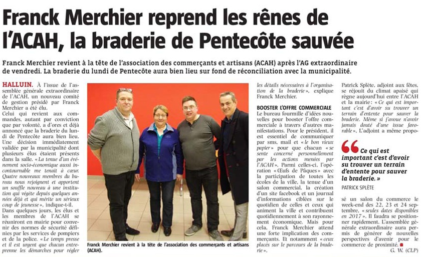 170212 Commerce Prsident Merchier VdN revue de presse