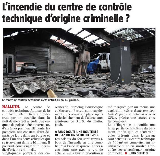 20180914Incendie Autosur VdN revue de presse