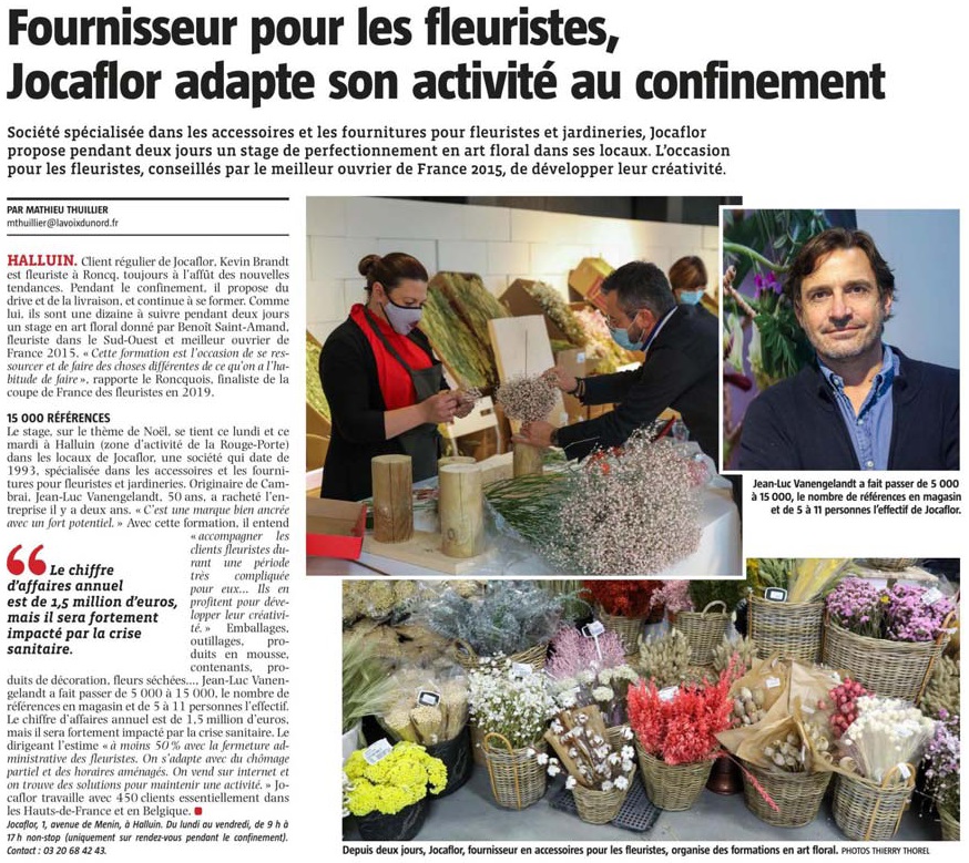 20201117 Fleuristes Halluin VdN revue de presse