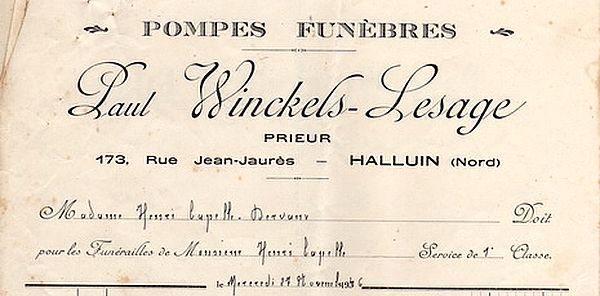 Winckels Facture 1946 C AL 00690