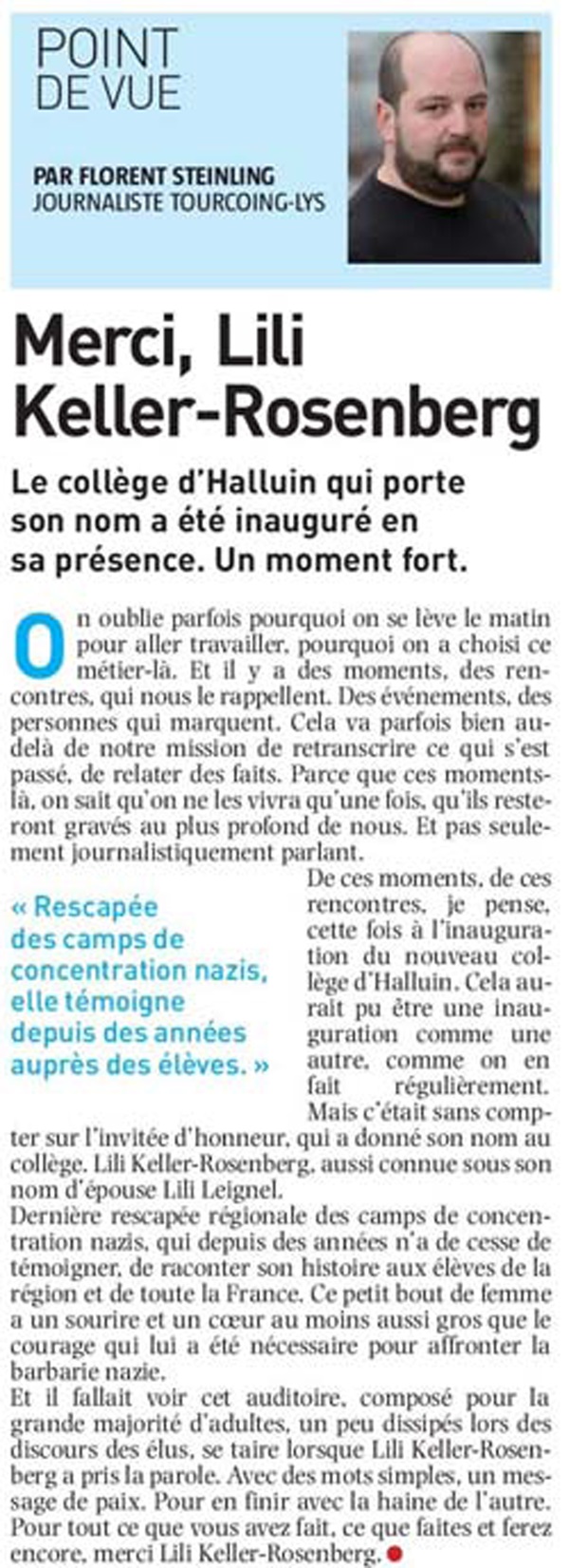 20191201 Point de vue NE CES Halluin revue de presse