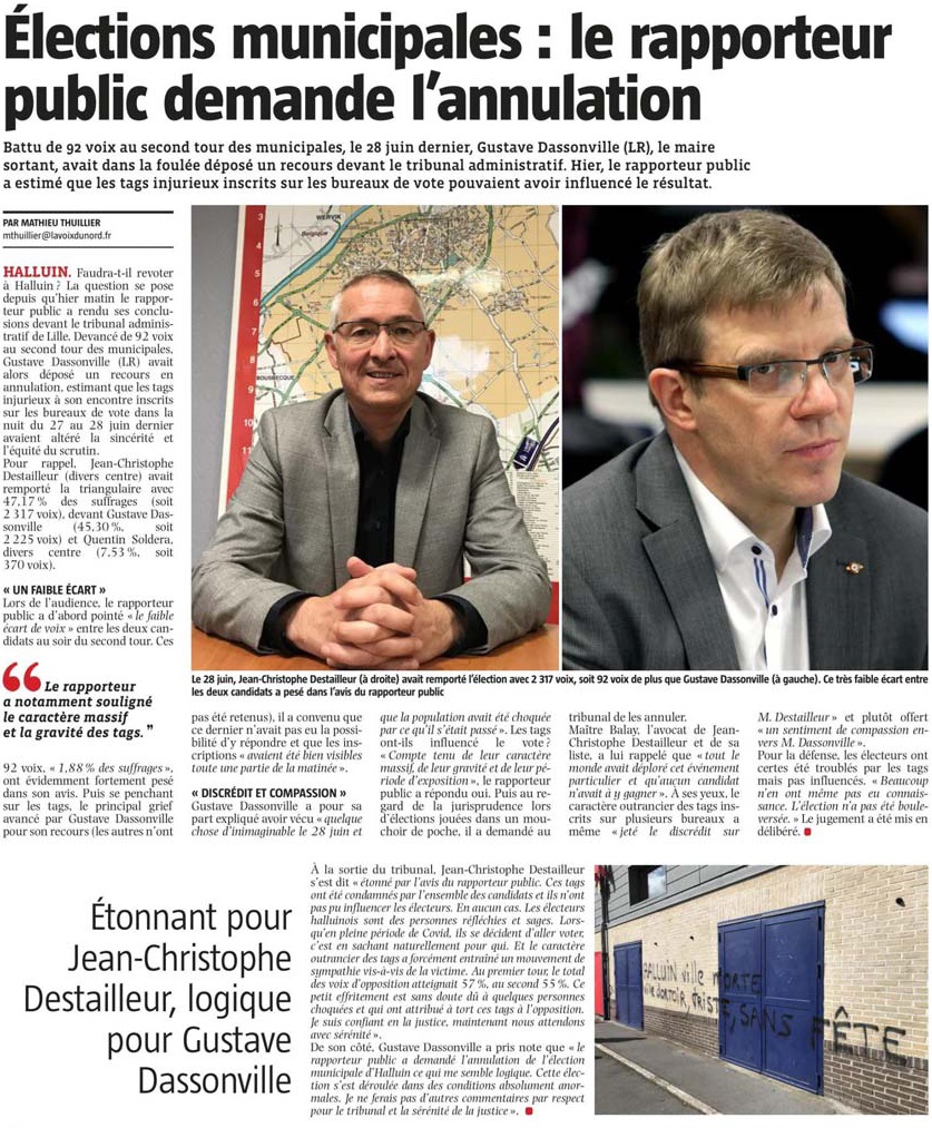 20210129 Municipales Demande annulation VdN revue de presse