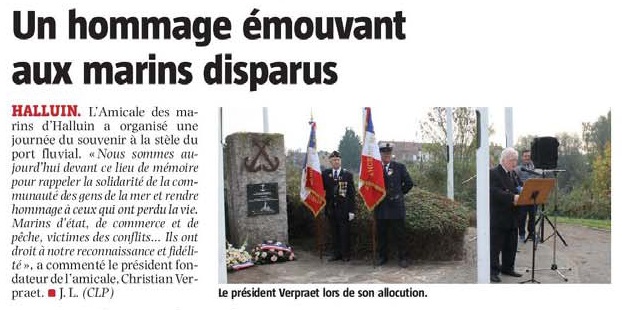 20181031 Hommage marins VdN revue de presse