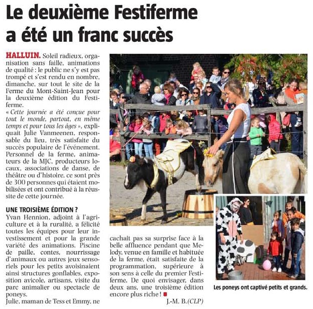 20181002 Festferme succs VdN revue de presse