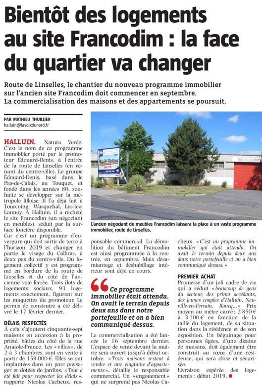 20170720 Logements Francodim VdN revue de presse