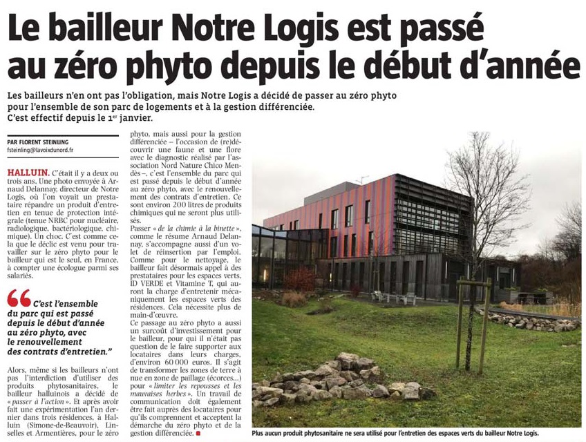 20200114 Notre Logis zro phyto Vd N revue de presse