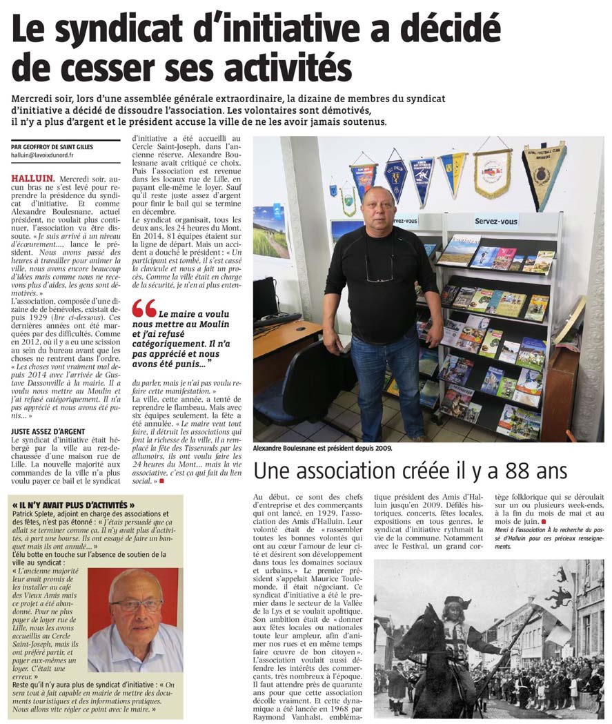 20170923 Syndicat Initiative Fermeture VdN revue de presse