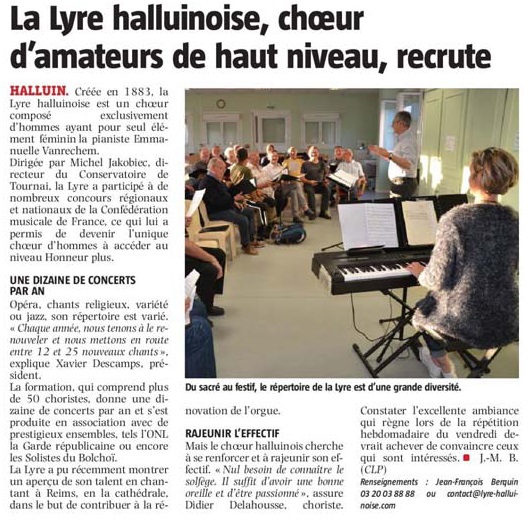 20180522Lyre recrutement VdN revue de presse