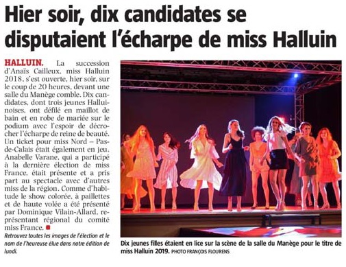 20190519 Miss Halluin 2019 suite VDn revue de presse