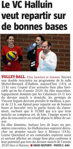 20210109 Volley repartir sur de bonnes bases VdN revue de presse